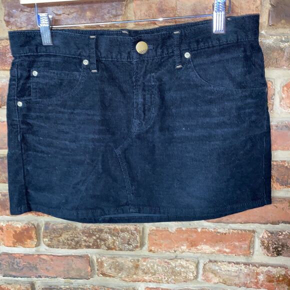 Gap Black Corduroy Mini Skirt Women's Size 26/2 - Picture 1 of 5